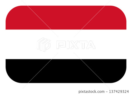 Flag of Yemen. National symbol in official colors. Template icon. Abstract vector background 137429324
