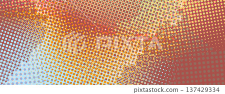Abstract pop art creative concept. Colorful polka dots retro comics background. Cartoon modern halftone pattern. Design for poster, card, sale banner, empty bubble Abstract pop art creative concept. Colorful polka dots retro comics background. Cartoon modern halftone pattern. Design for poster, card, sale banner, empty bubble 137429334