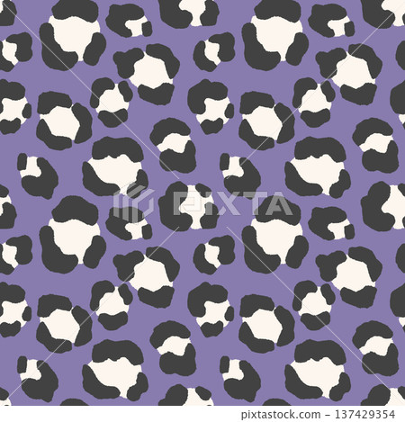 Abstract modern leopard seamless pattern. Animals fashion trendy background. Color decorative vector illustration for print, fabric, textile. Modern ornament of stylized skin 137429354