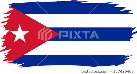 Flag of Cuba. Cuban national symbol in official colors. Template icon. Abstract vector background Flag of Cuba. Cuban national symbol in official colors. Template icon. Abstract vector background 137429402