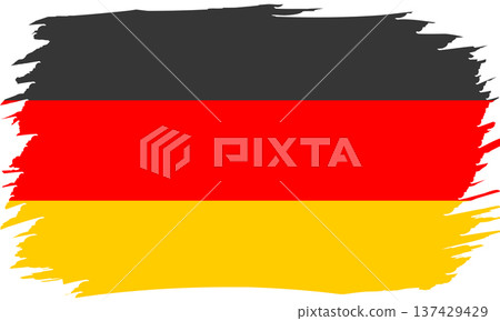 Flag of Germany. German national symbol in official colors. Template icon. Abstract vector background 137429429