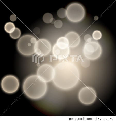 Abstract color shining bokeh isolated on transparent background. Lights and sparks glitter glowing effect. Lens flare Christmas or New Year holiday card 137429460