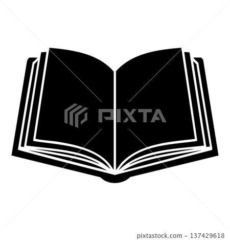 open book with open bookmark icon, simple style 137429618