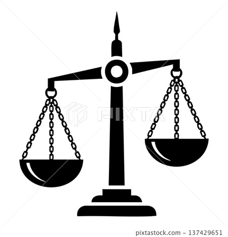 scales of justice icon illustration design 137429651