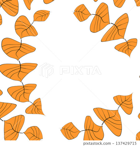 Hand drawn plants, dividers, wreaths, border frames. Circle floral frame with leaves on white background. Vector hand drawn illustration for wallpaper, posters, card. Copy space. Doodle style Hand drawn plants, dividers, wreaths, border frames. Circle floral frame with leaves on white background. Vector hand drawn illustration for wallpaper, posters, card. Copy space. Doodle style 137429715