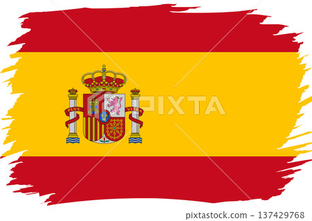 Flag of Spain. National symbol in official colors. Template icon. Abstract vector background Flag of Spain. National symbol in official colors. Template icon. Abstract vector background 137429768