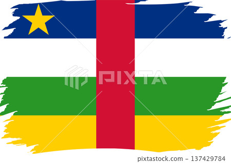 Flag of Central African Republic. CAR national symbol in official colors. Template icon. Vector background Flag of Central African Republic. CAR national symbol in official colors. Template icon. Vector background 137429784