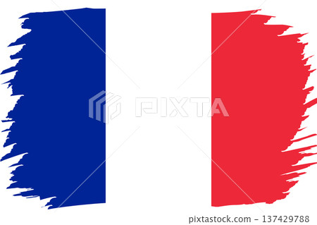 Flag of France. French national symbol in official colors. Template icon. Abstract vector background Flag of France. French national symbol in official colors. Template icon. Abstract vector background 137429788