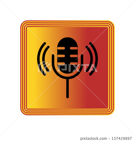 Mic icon design template Mic icon design template 137429897