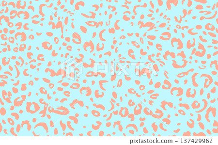 Abstract modern leopard seamless pattern. Animals fashion trendy background. Color decorative vector illustration for print, fabric, textile. Modern ornament of stylized skin 137429962