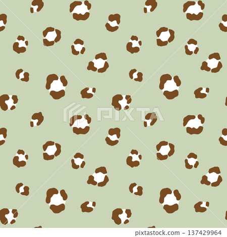 Abstract modern leopard seamless pattern. Animals fashion trendy background. Color decorative vector illustration for print, fabric, textile. Modern ornament of stylized skin 137429964
