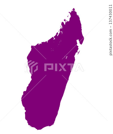 Map of Madagasсar, sign silhouette. World Map Globe. Vector Illustration isolated on white background. African continent Map of Madagasсar, sign silhouette. World Map Globe. Vector Illustration isolated on white background. African continent 137430011