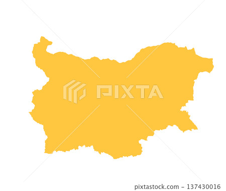 Map of Bulgaria, sign silhouette. World Map Globe. Vector Illustration isolated on white background. Europe continent Map of Bulgaria, sign silhouette. World Map Globe. Vector Illustration isolated on white background. Europe continent 137430016