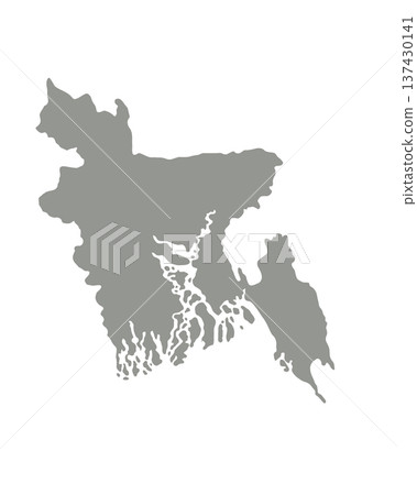 Map of Bangladesh, sign silhouette. World Map Globe. Vector Illustration isolated on white background. Asian continent Map of Bangladesh, sign silhouette. World Map Globe. Vector Illustration isolated on white background. Asian continent 137430141