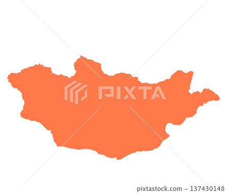 Map of Mongolia, sign silhouette. World Map Globe. Vector Illustration isolated on white background. Asian continent Map of Mongolia, sign silhouette. World Map Globe. Vector Illustration isolated on white background. Asian continent 137430148
