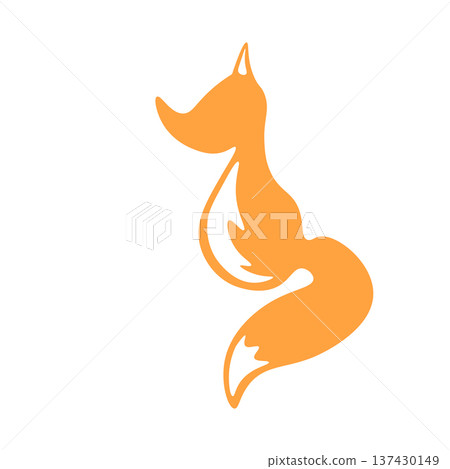 Cute fox baby isolated. Funny chanterelle animals. Card, postcards for kids. Little pup smiling. Flat vector illustration for banner, card, wallpaper, poster Cute fox baby isolated. Funny chanterelle animals. Card, postcards for kids. Little pup smiling. Flat vector illustration for banner, card, wallpaper, poster 137430149