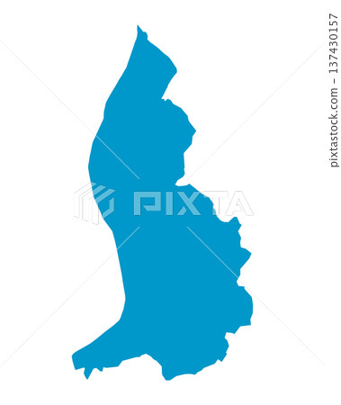 Map of Liechtenstein, sign silhouette. World Map Globe. Vector Illustration isolated on white background. Europe continent 137430157