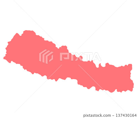Map of Nepal, sign silhouette. World Map Globe. Vector Illustration isolated on white background. Asian continent Map of Nepal, sign silhouette. World Map Globe. Vector Illustration isolated on white background. Asian continent 137430164