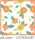 Print for kerchief, bandana, scarf, handkerchief, shawl, neck scarf. Squared pattern with ornament for fabric, textile, silk products. Paisley vector with abstract flowers. Floral folk tracery 137430187