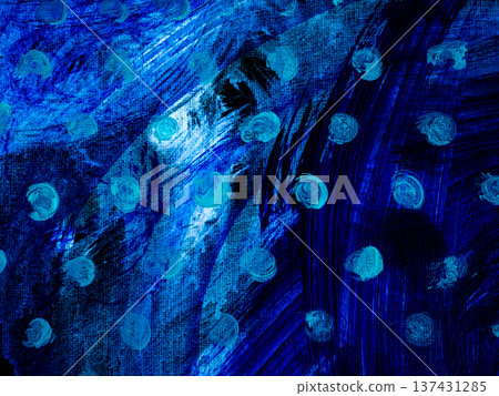 Abstract Blue Paint with Turquoise Dots Resembling Starry Night Pattern Abstract Blue Paint with Turquoise Dots Resembling Starry Night Pattern 137431285