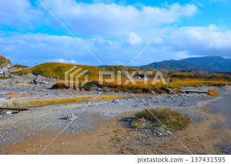 Mount Osore in late autumn (Mutsu City, Aomori Prefecture) Mount Osore in late autumn (Mutsu City, Aomori Prefecture) 137431595