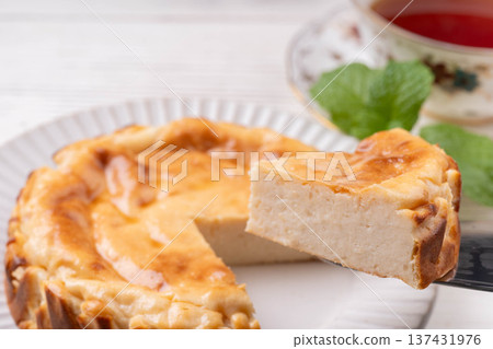 Sake lees cheesecake 137431976