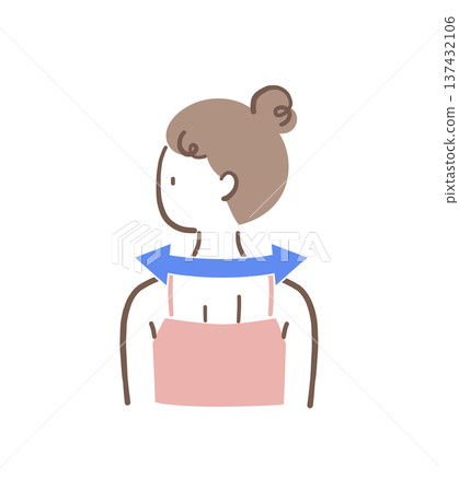 姿態優美的女性插圖素材 137432106