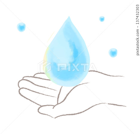 Watercolor illustration of a lovely hand-wrapped gift Watercolor illustration of a lovely hand-wrapped gift 137432303