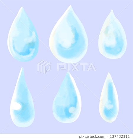 水滴水彩插畫集 137432311