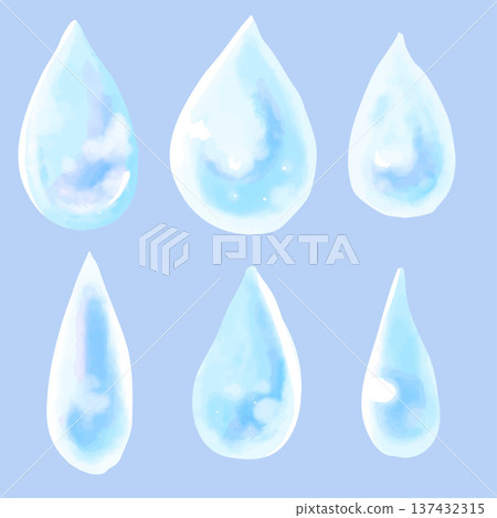 水滴水彩插畫集 137432315