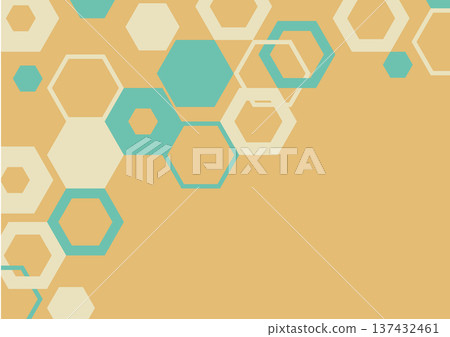Orange background material with scattered hexagons Orange background material with scattered hexagons 137432461