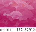 粉紅日式紙張背景 | 現代圓形幾何圖案與紙張纖維紋理 137432912