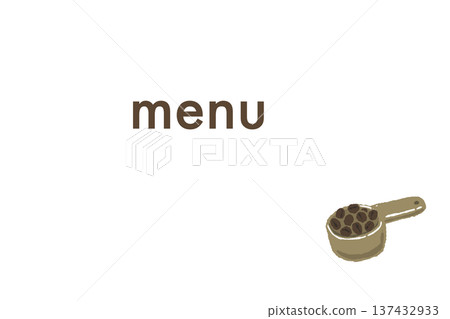 咖啡館菜單模板(含量勺) 咖啡館菜單模板(含量勺) 137432933