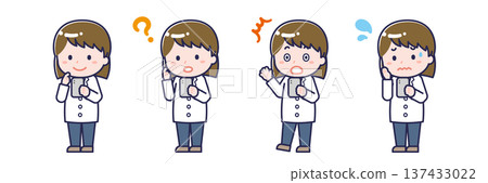 一位女性「藥劑師」正在使用智慧型手機 137433022