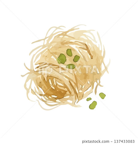 水彩風格的杜拜巧克力插畫 水彩風格的杜拜巧克力插畫 137433083