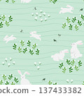 Cute hand drawn easter bunnies seamless pattern for decorative,kid product,fashion,fabric,textile,wallpaper and all print 137433382
