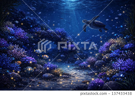 夜幕下的海底 137433438