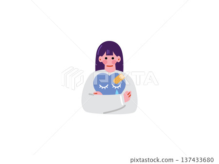 Illustration of a woman with a sexual disorder 137433680