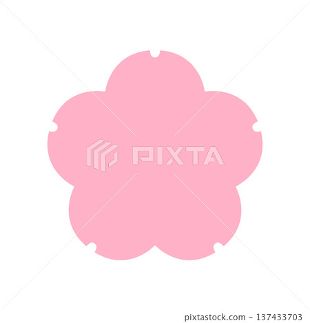 Simple pink cherry blossom icon Simple pink cherry blossom icon 137433703