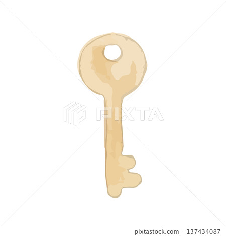 Watercolor style key illustration 137434087