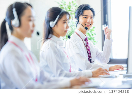 Call center staff Call center staff 137434218