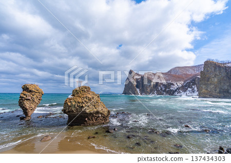 冬天的惠比壽岩和大黑岩，餘市 137434303