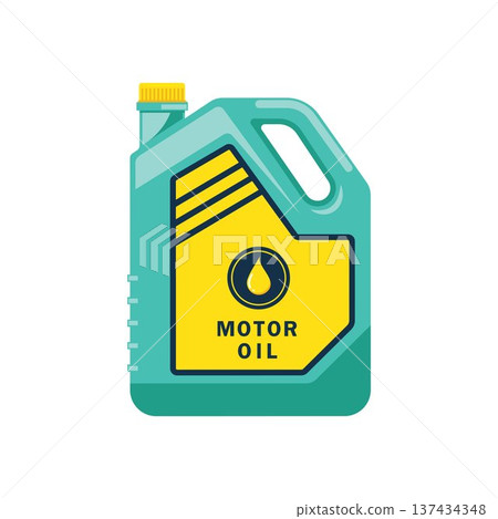 green container containing engine oil vector illustration element design template 137434348