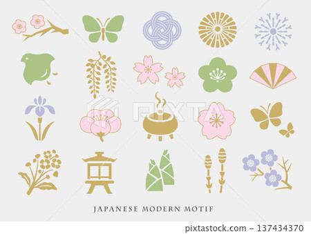 Japanese modern spring motif 137434370