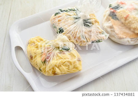 Pre-made frozen noodles Pre-made frozen noodles 137434881