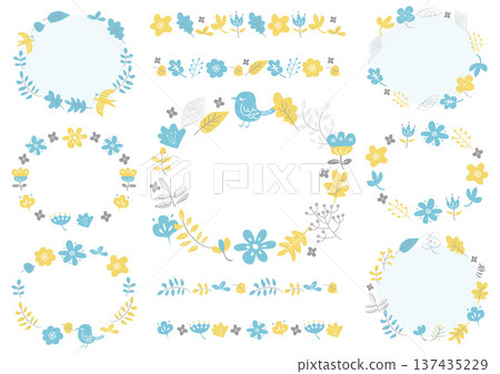北歐風格花卉相框套裝 北歐風格花卉相框套裝 137435229