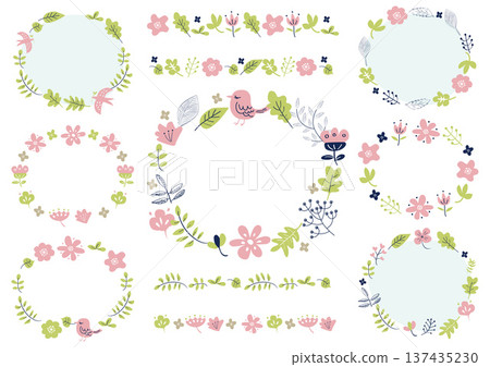 北歐風格花卉相框套裝 北歐風格花卉相框套裝 137435230