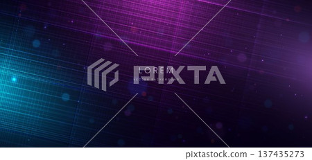 Purple and blue geometric grid light streak abstract technology background. Purple and blue geometric grid light streak abstract technology background. 137435273