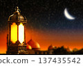 Ramadan lantern with crescent moon and mosque at night. Islamic Holiday Greeting for Ramadan Kareem and Eid Mubarak. High quality photo Ramadan lantern with crescent moon and mosque at night. Islamic Holiday Greeting for Ramadan Kareem and Eid Mubarak. High quality photo 137435542
