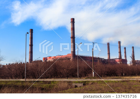Industrial view of the old factory Industrial view of the old factory 137435716